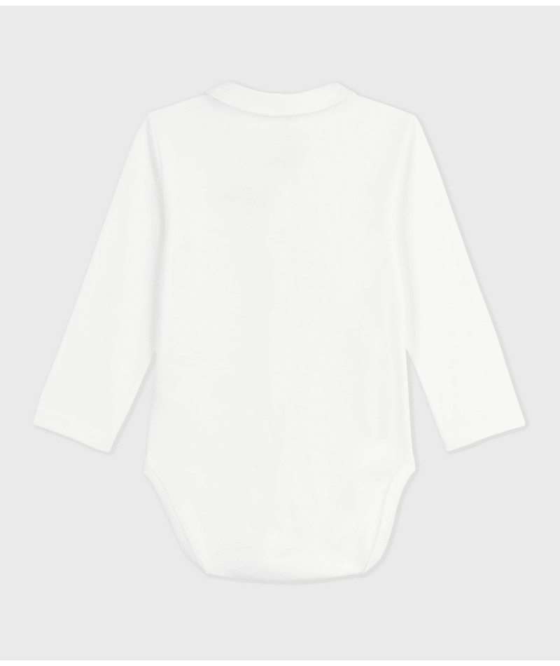 Petit Bateau - Body bébé à col brodé et message en poitrine