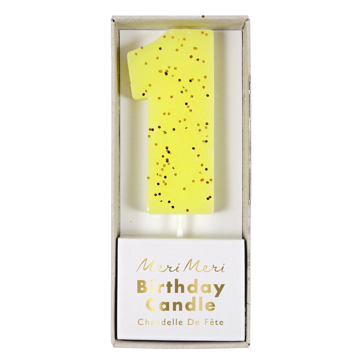 Meri Meri - Yellow No. 1 Birthday Candle