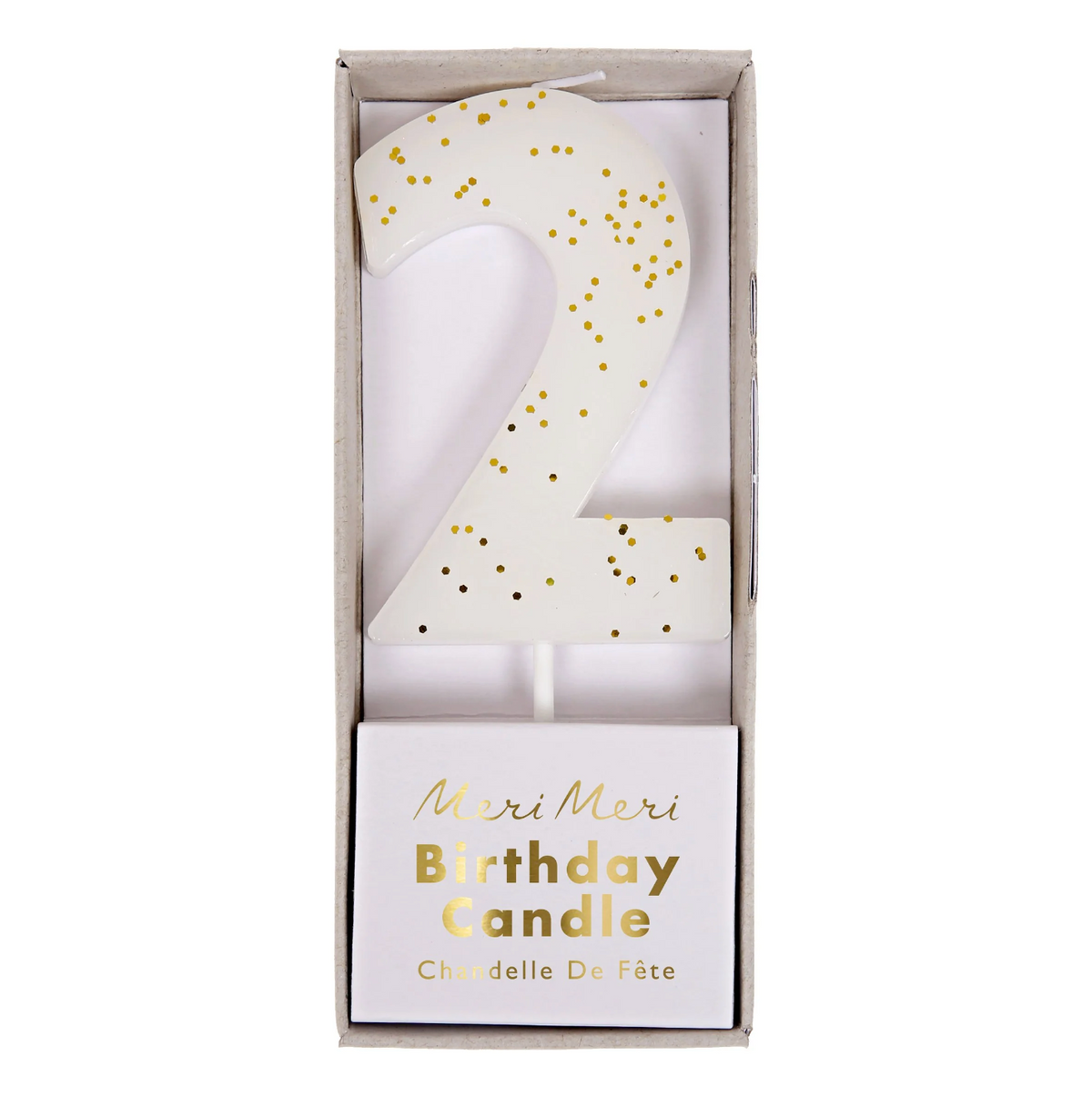 Meri Meri - White Birthday Candle No. 2