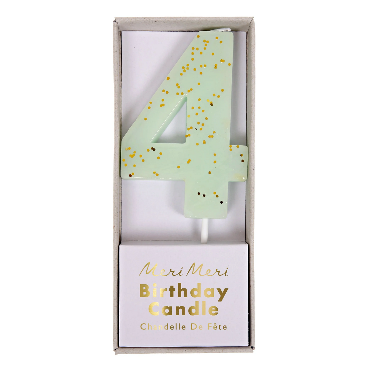 Meri Meri - Mint Birthday Candle No. 4