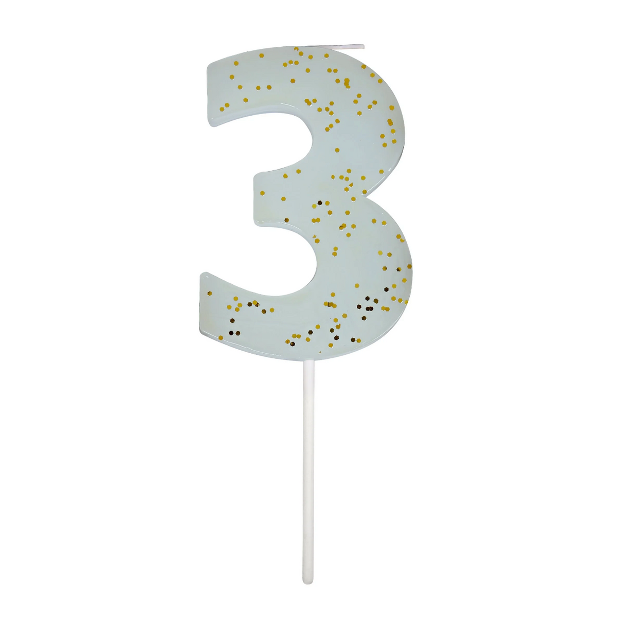 Meri Meri - Blue number 3 birthday candle