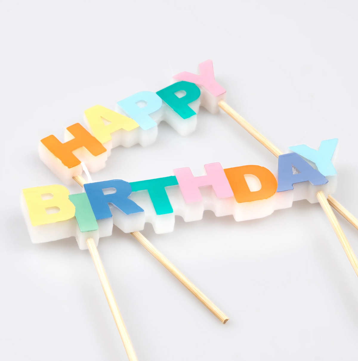 Meri Meri - Bougies d'anniversaire "Happy" & "Birthday"