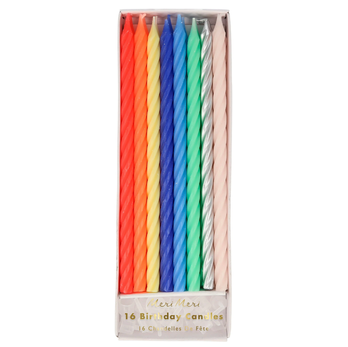 Meri Meri - Bougies Multi-néon torsadé