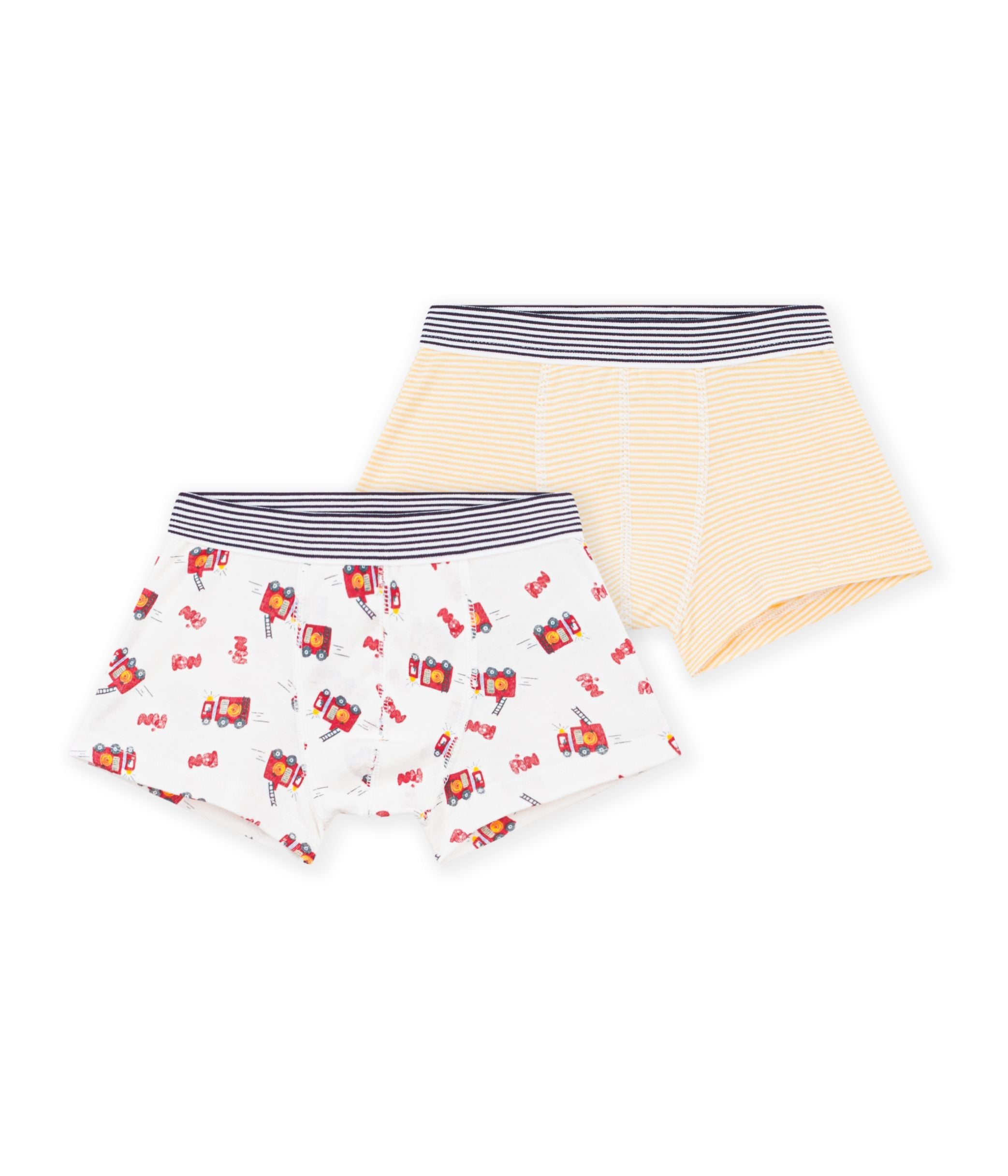 Petit Bateau - Lot de boxers enfant en coton imprimé pompier