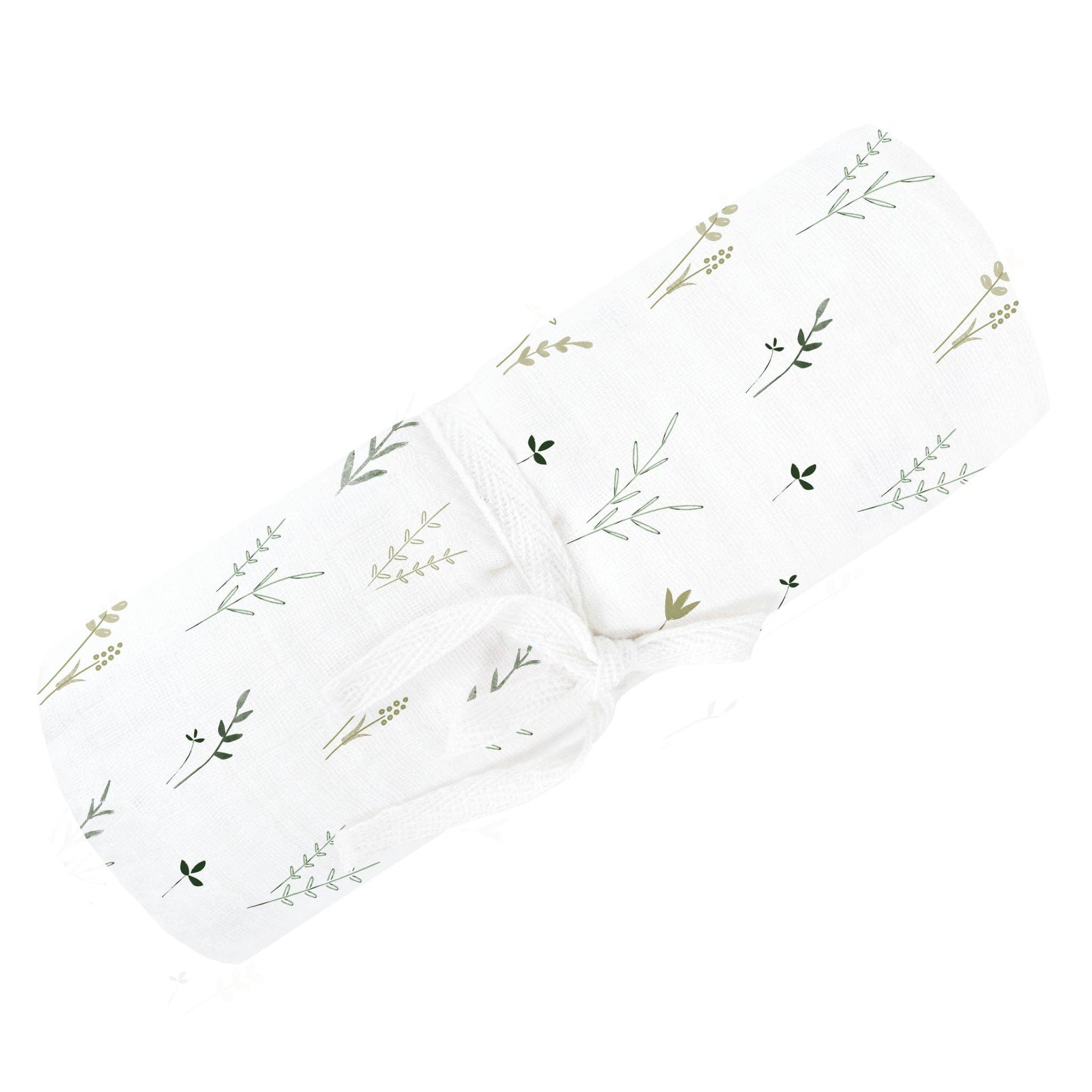 Perlimpinpin - Lange en mousseline de coton - Feuilles