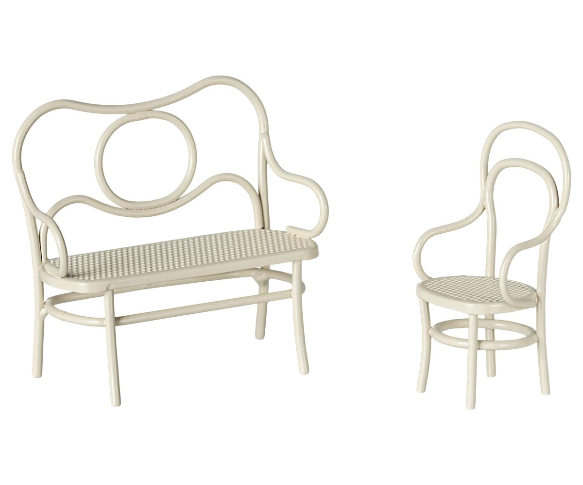 Maileg - Set de café, Souris, Petit - Blanc cassé