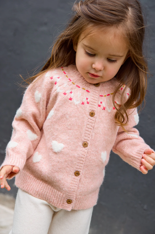 Bonton - Gilet Jacquart Pastel
