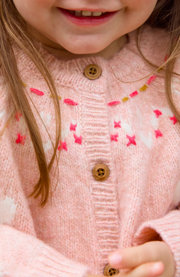 Bonton - Gilet Jacquart Pastel