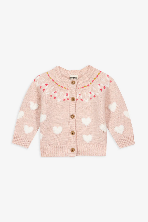 Bonton - Gilet Jacquart Pastel