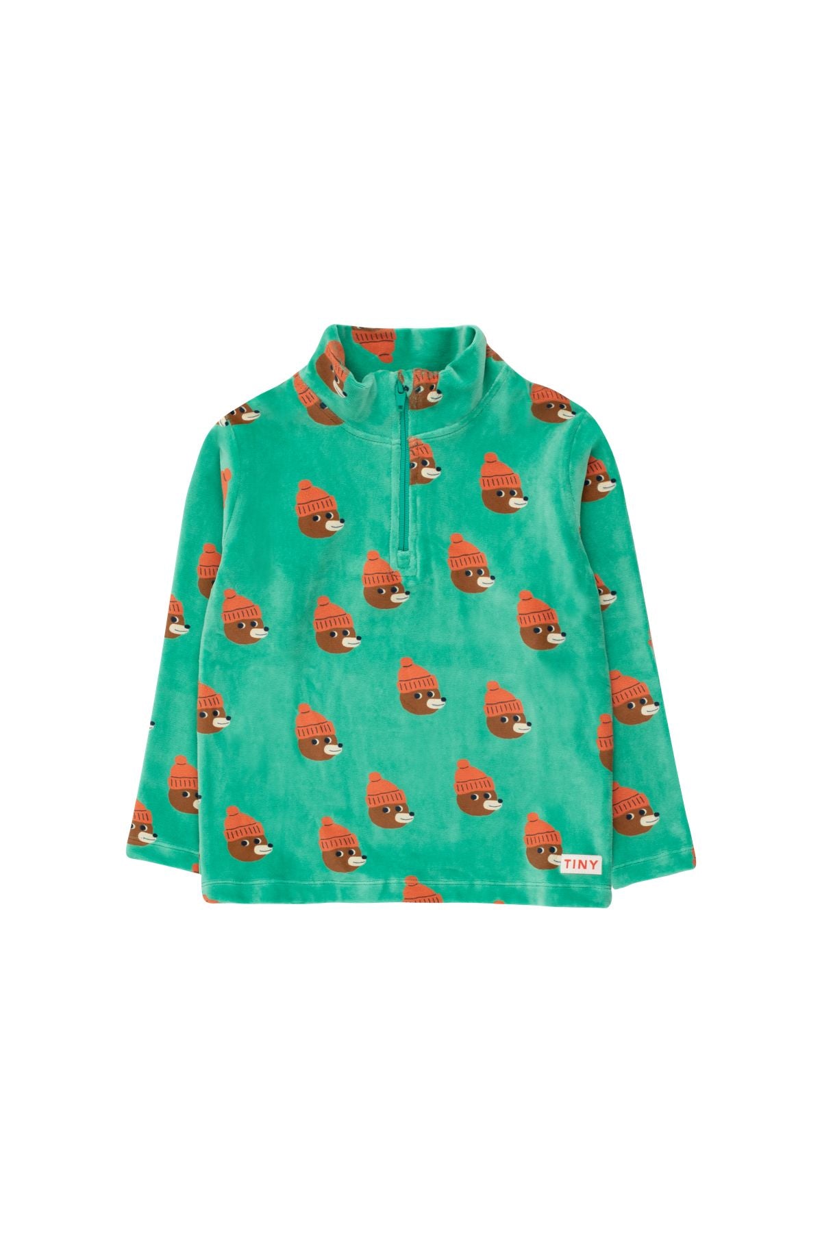 Tiny Cottons - Velvet Ski Bear Sweater