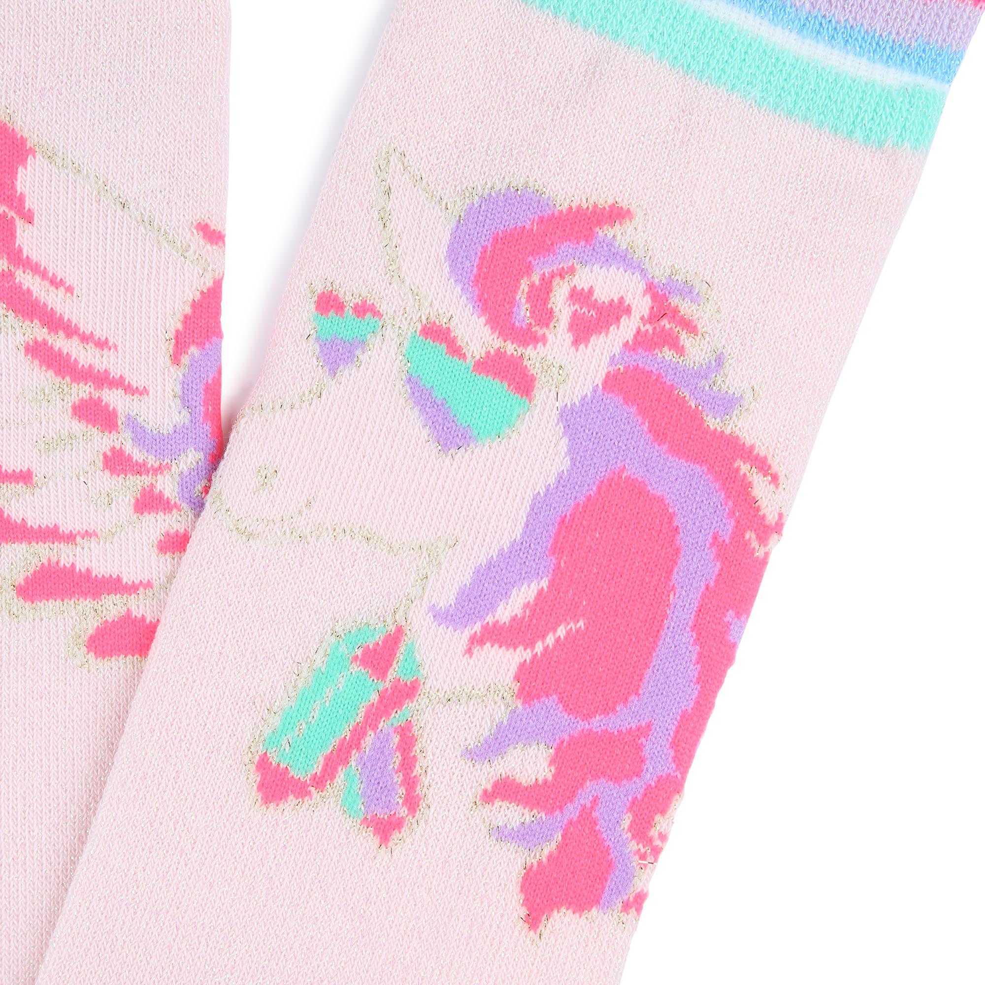 Billieblush Unicorn and Logo High Socks