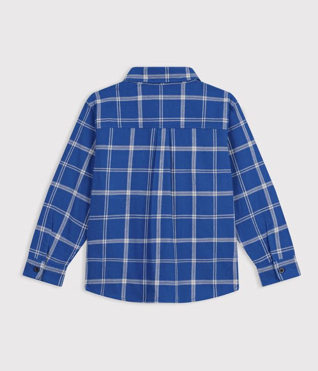 Petit Bateau - Chemise enfant en coton à carreaux