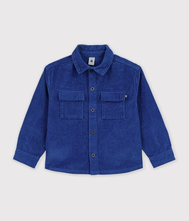 Petit Bateau - Plain velvet child's shirt