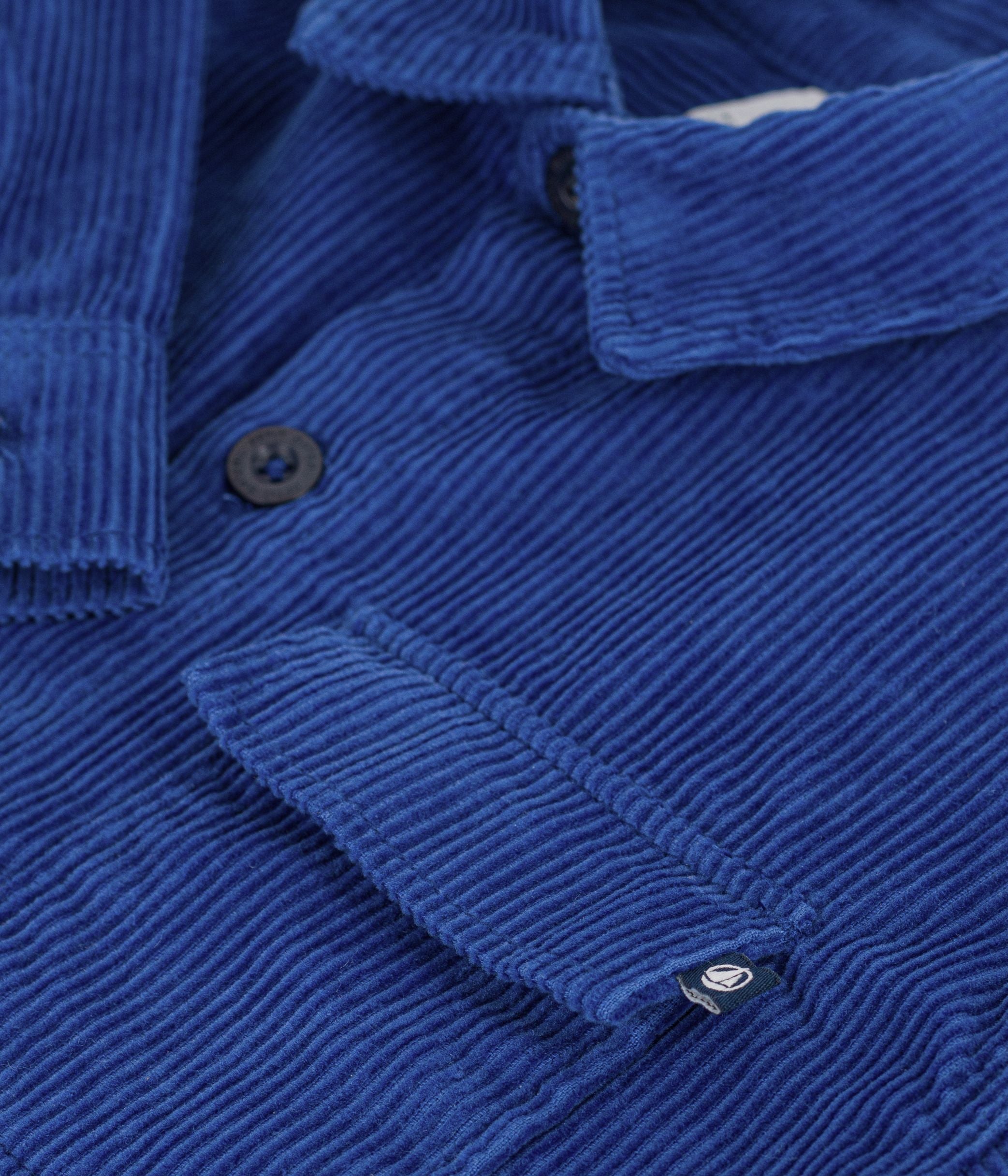 Petit Bateau - Plain velvet child's shirt