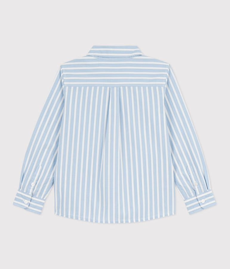 Petit Bateau - Children's long-sleeved stripy cotton shirt