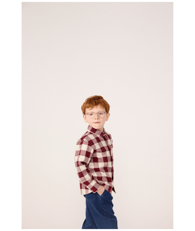 Petit Bateau - Chemise enfant en coton à carreaux
