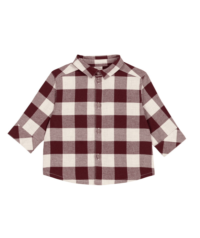 Petit Bateau - Chemise bébé en flanelle à carreaux