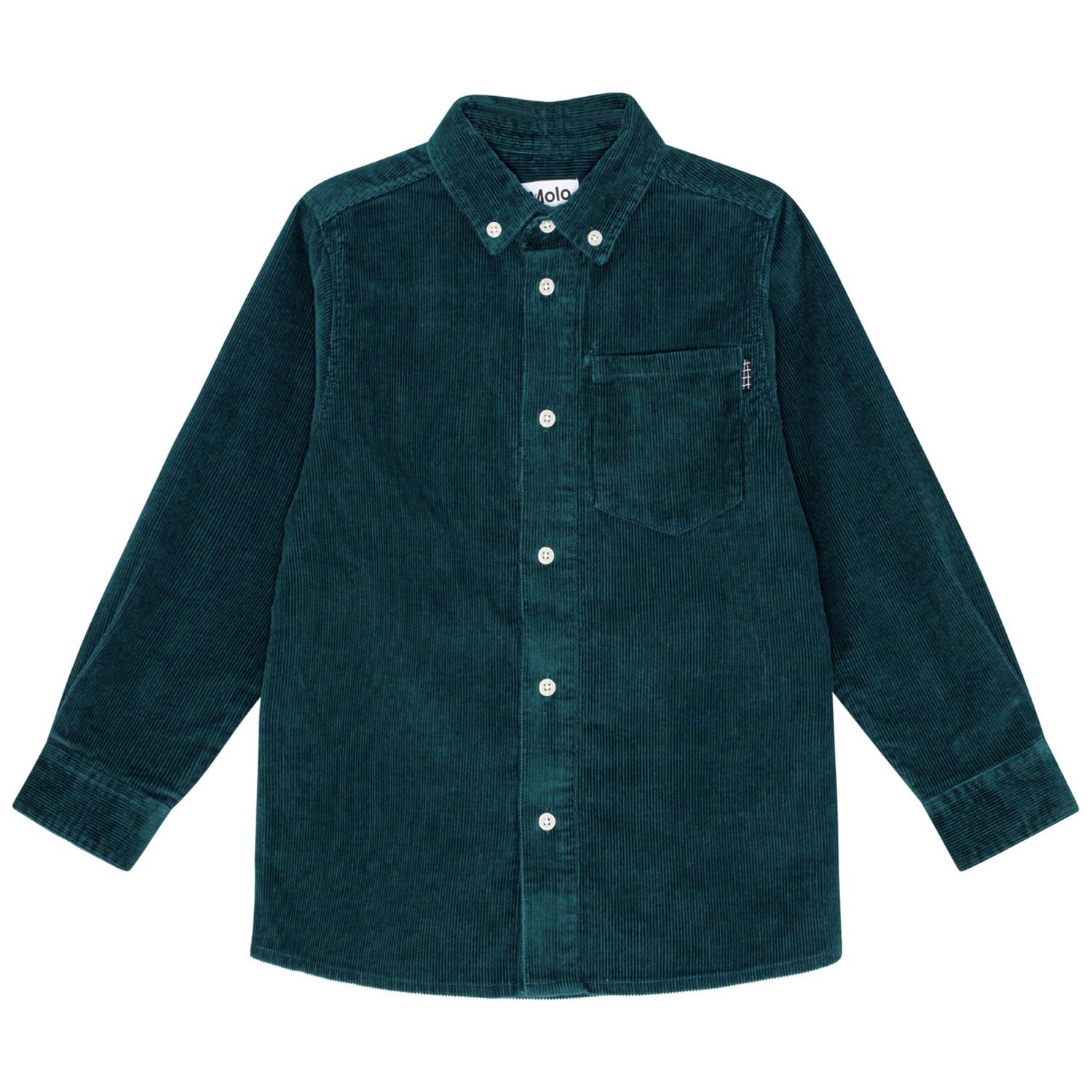 Chemise à manches longues vert forêt.