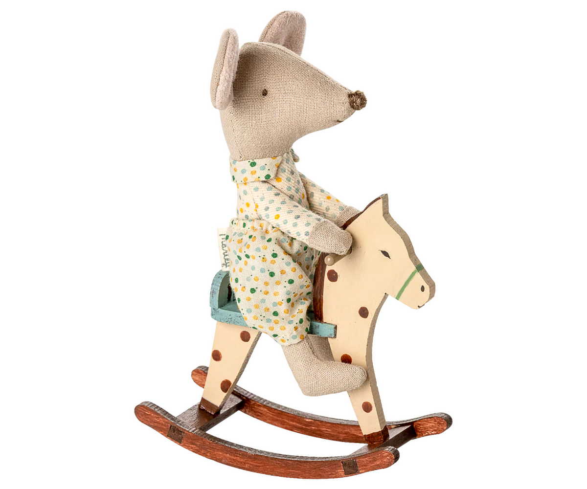Maileg - Rocking Horse, Mouse - Spotted