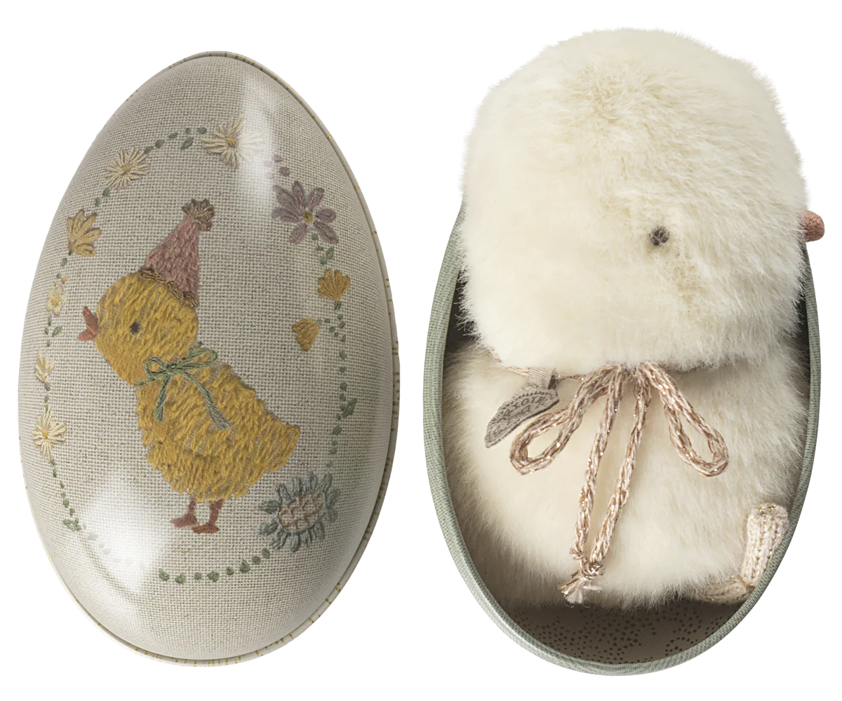 Maileg - Chicken Plush Toy, Mini - Peach Cream
