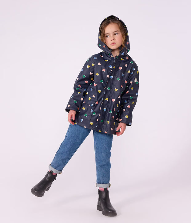 Petit Bateau - Ciré enfant imprimé cœurs