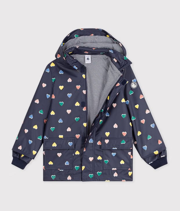 Petit Bateau - Ciré enfant imprimé cœurs