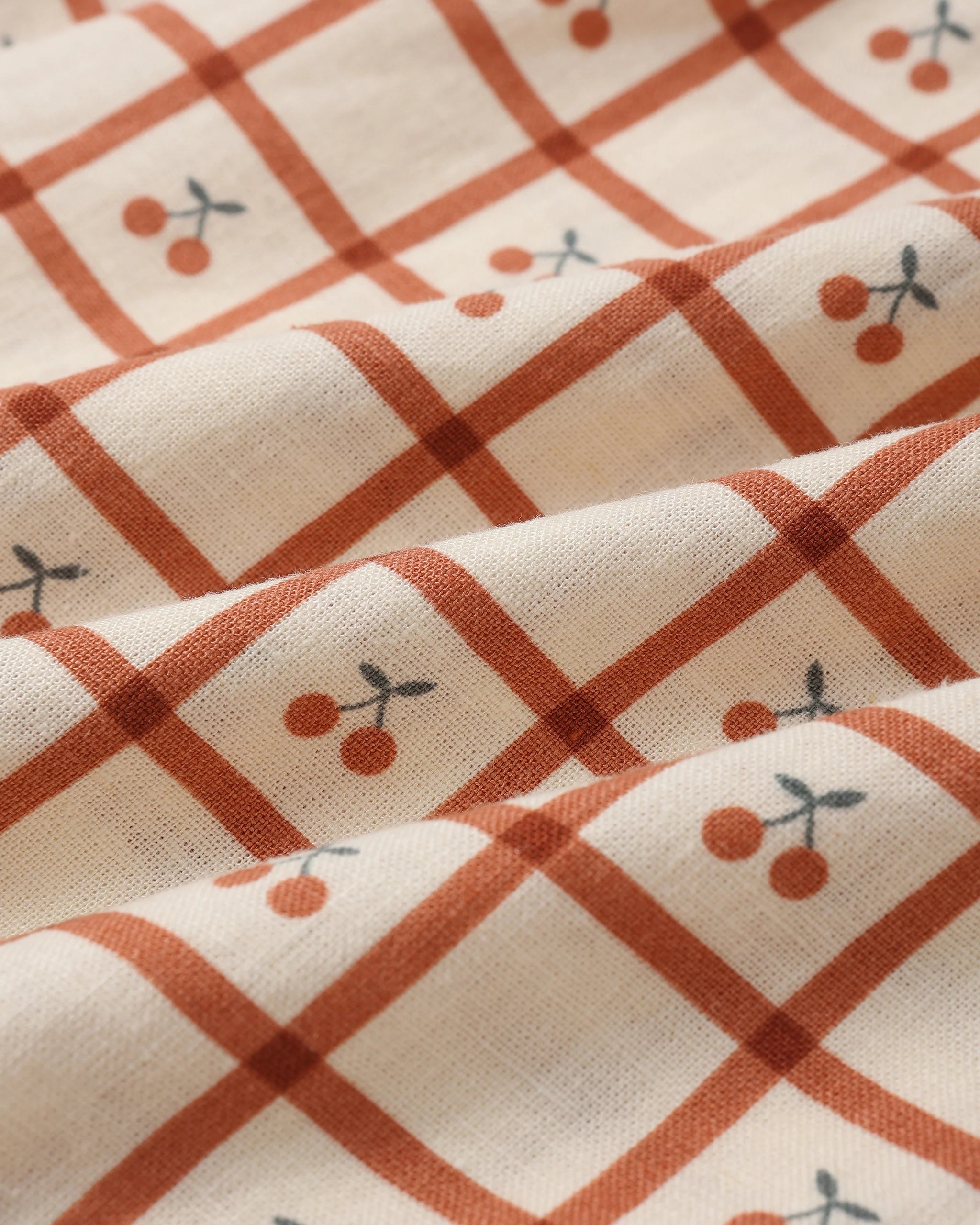 Rylee & Cru - Collared Babydoll Dress Cherry Check