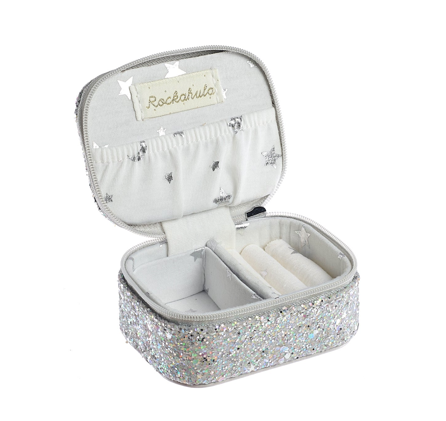 Rockahula - Confetti Glitter Silver Mini Jewellery Box