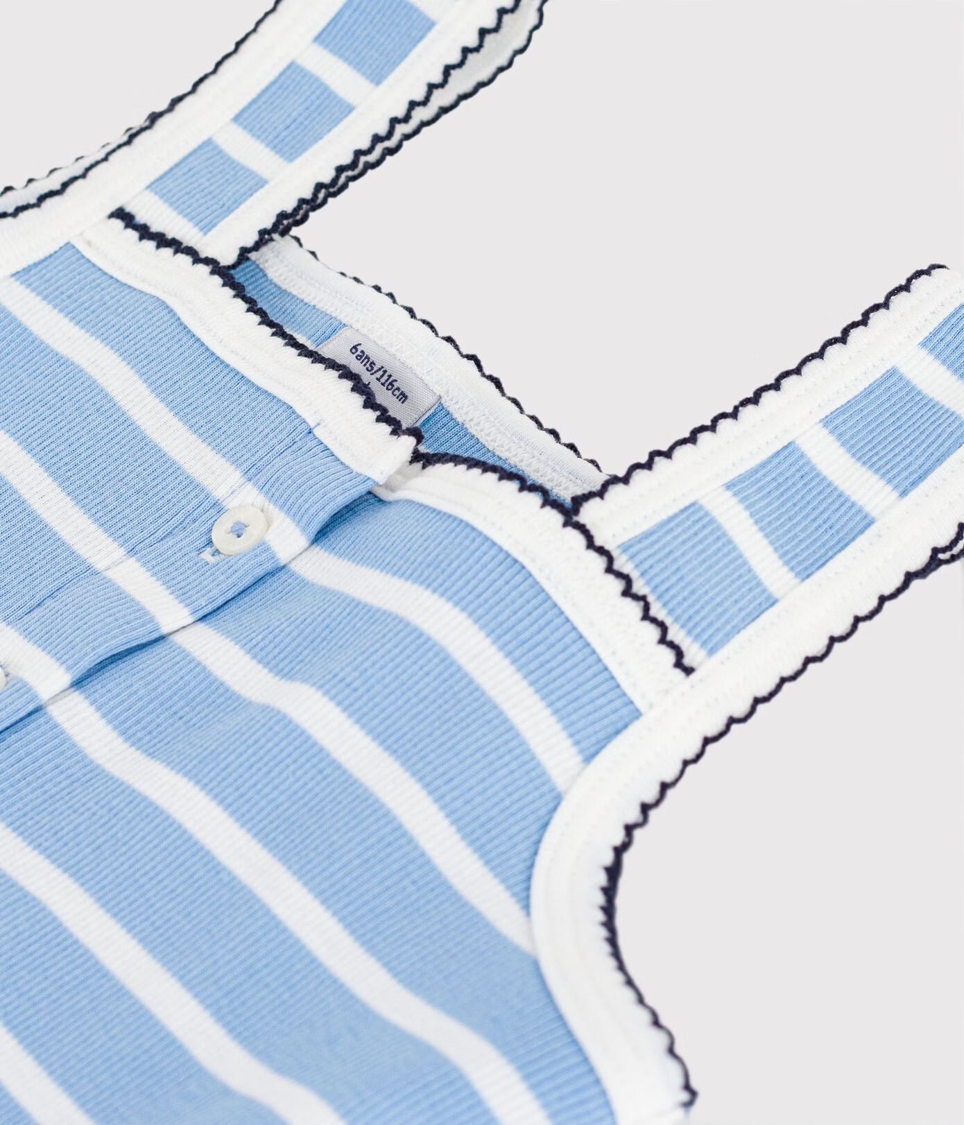 Petit Bateau - Children's stripy cotton tank top