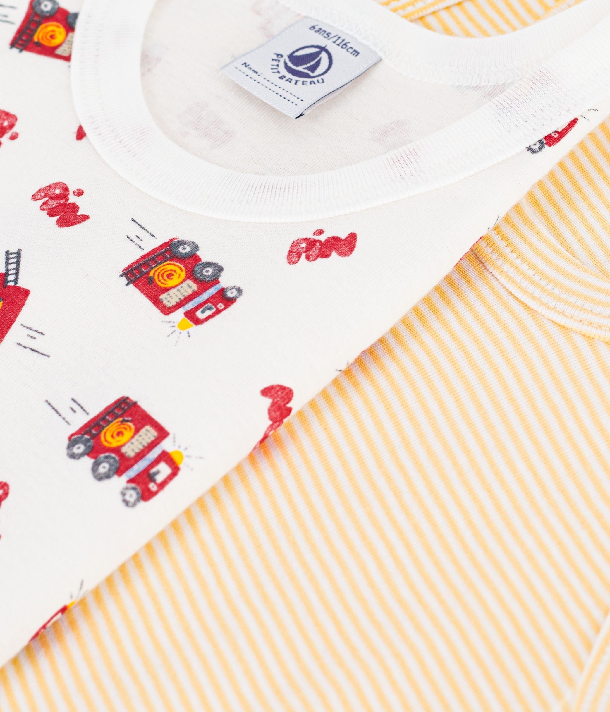 Petit Bateau - Lot de débardeurs enfant en coton imprimé pompier