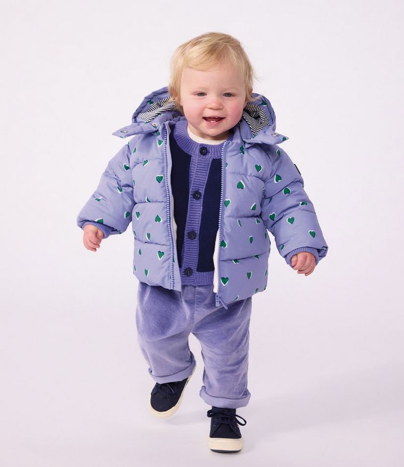 Petit Bateau - Baby's animal print polyester puffer jacket