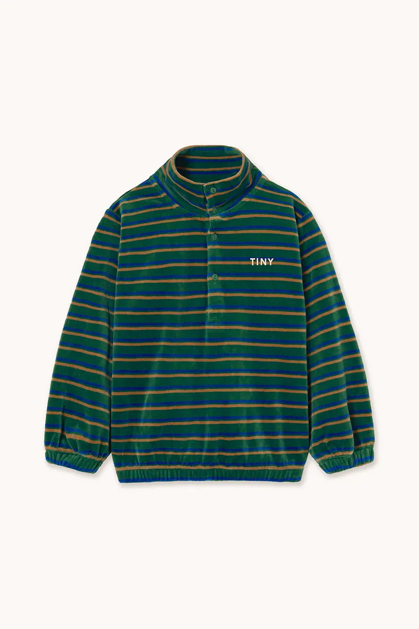 Tiny Cottons - Striped Mockneck Sweatshirt