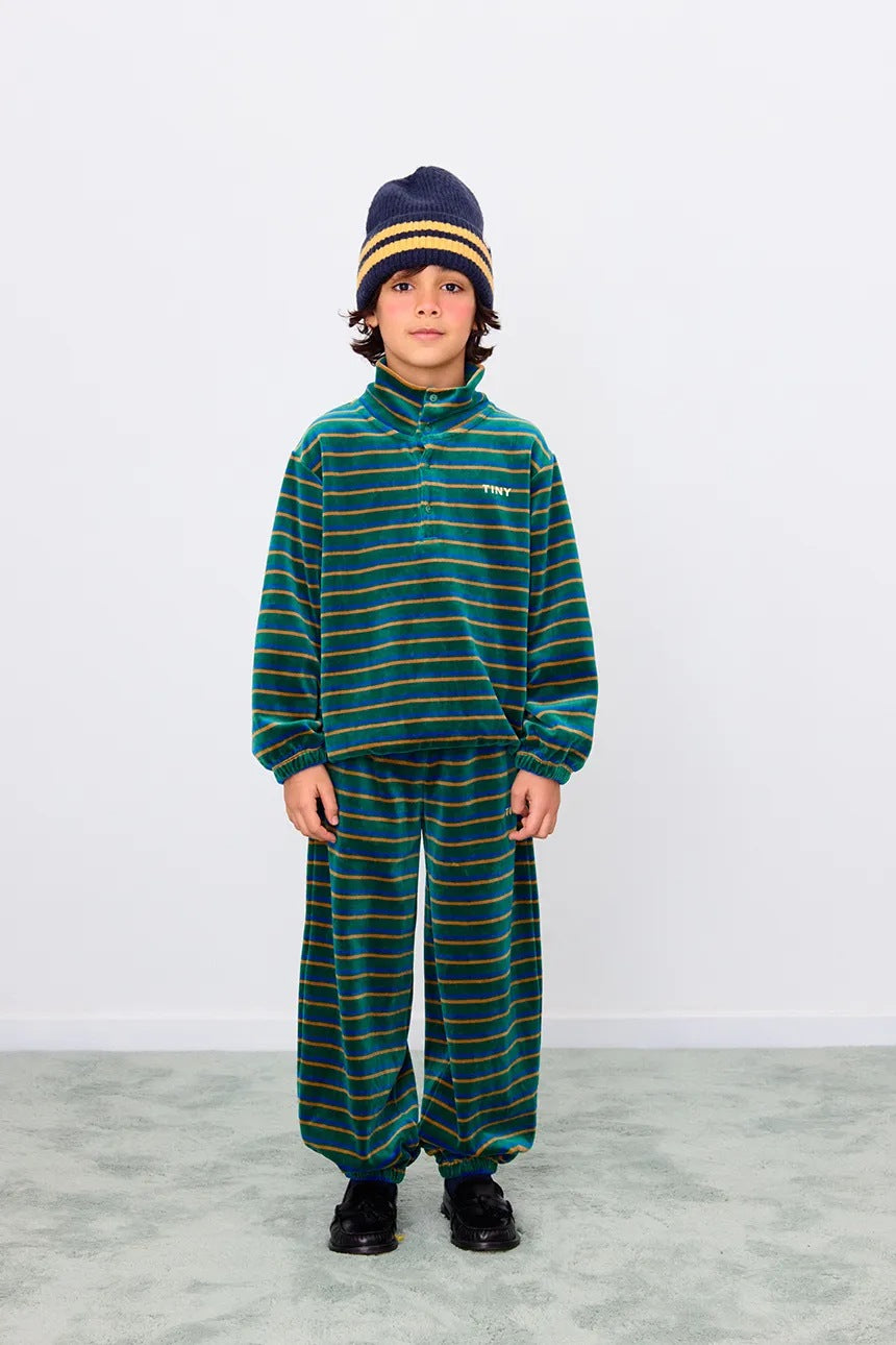 Tiny Cottons - Striped Mockneck Sweatshirt