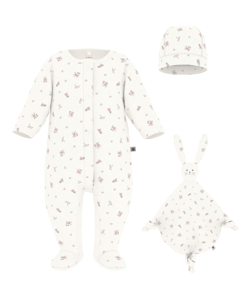 Petit Bateau - Baby Set : Pyjama, Hat & Comforter