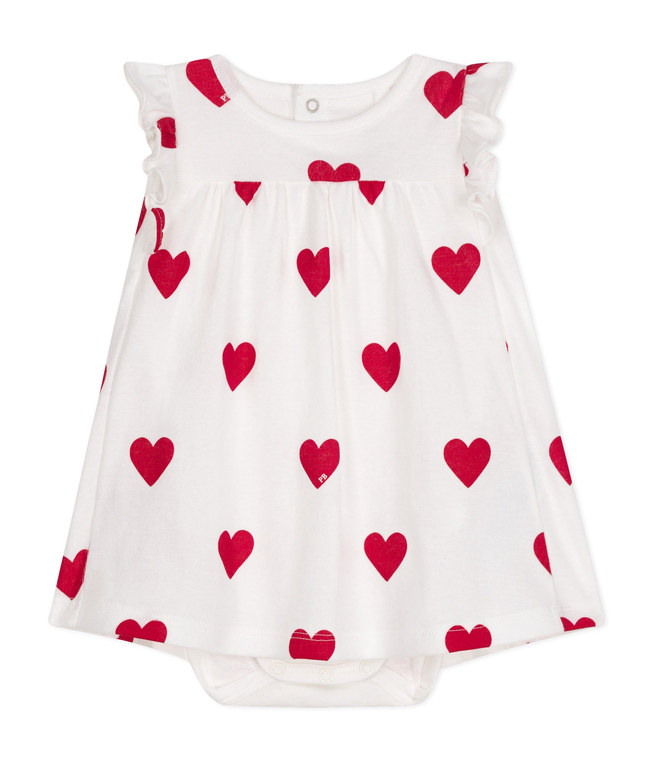 Petit Bateau - Hearts Dress and Cover-up Set