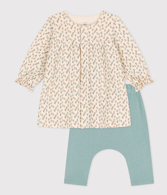 Petit Bateau Dress and Legging Set