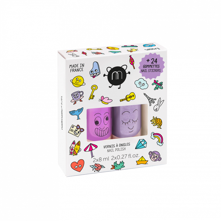 Nailmatic - Set of 2 Wow Nail Polish and Stickers