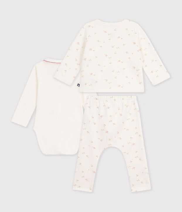 Petit Bateau - Baby's printed collar cotton set