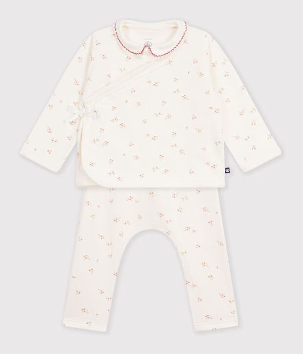 Petit Bateau - Baby's printed collar cotton set