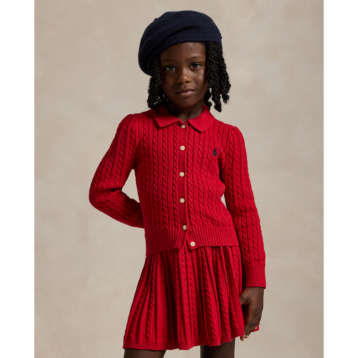 Polo Ralph Lauren - Long-sleeve polo vest and skirt set