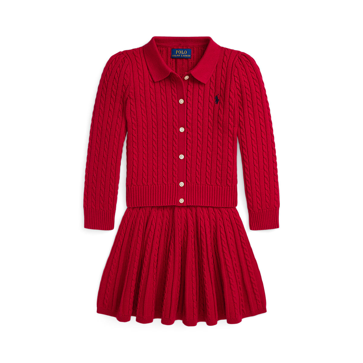 Polo Ralph Lauren - Long-sleeve polo vest and skirt set