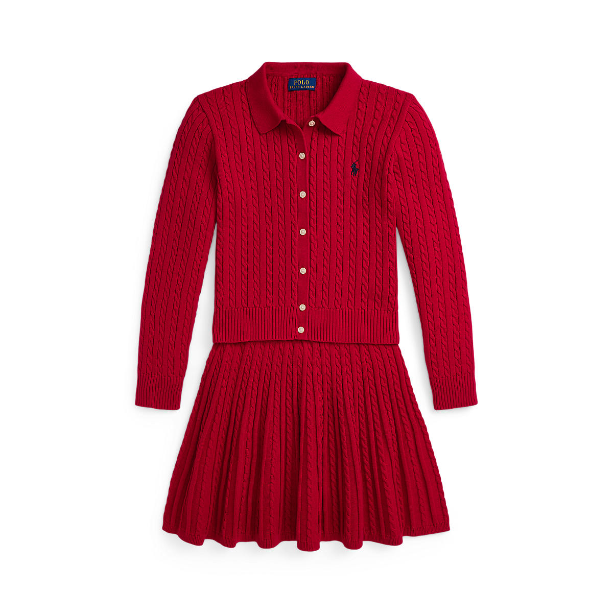 Polo Ralph Lauren - Cable-knit mini skirt set
