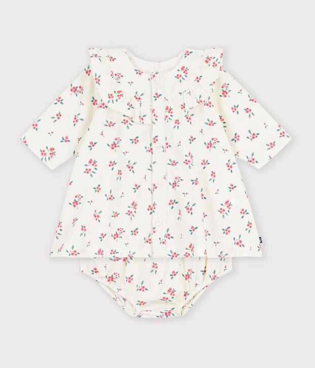 Petit Bateau - Robe bébé en coton imprimé à fleurs