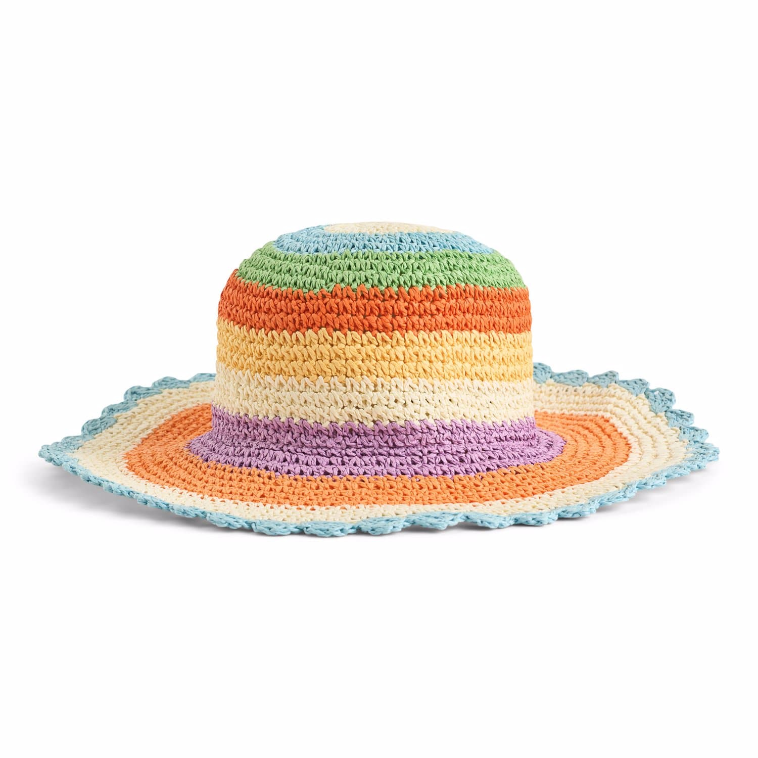 Molo - Chapeau à ourlet festonné multicolore