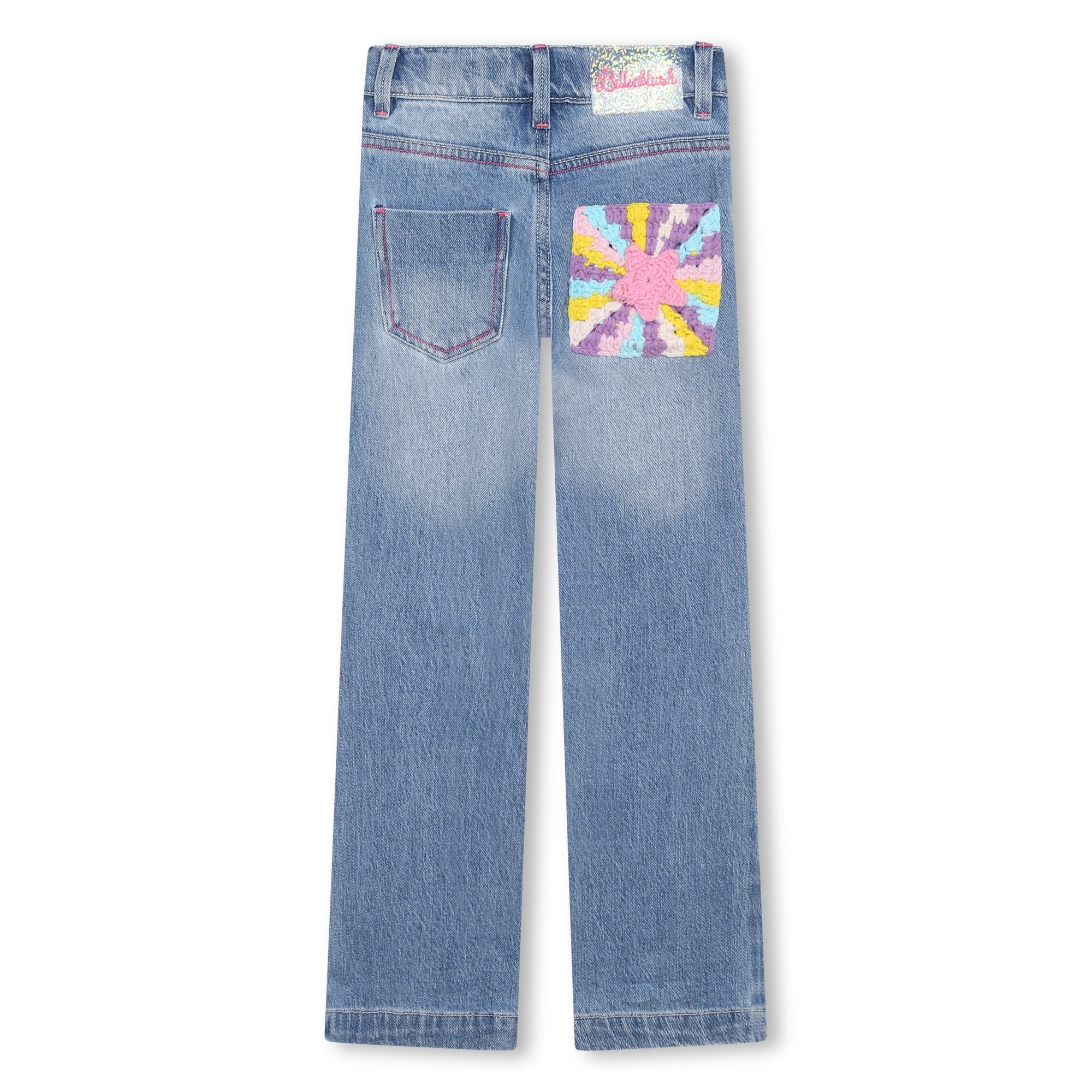 Billieblush - Pantalon Denim Poche en Crochet
