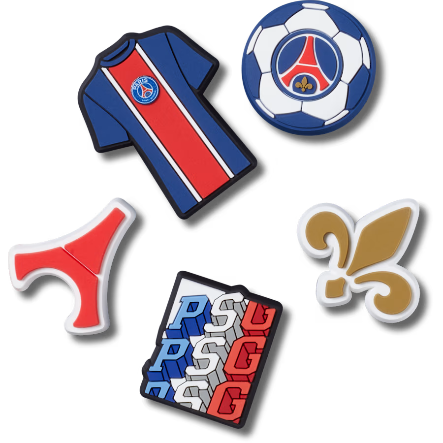 Crocs - Ensemble de 5 breloques Paris Saint-Germain