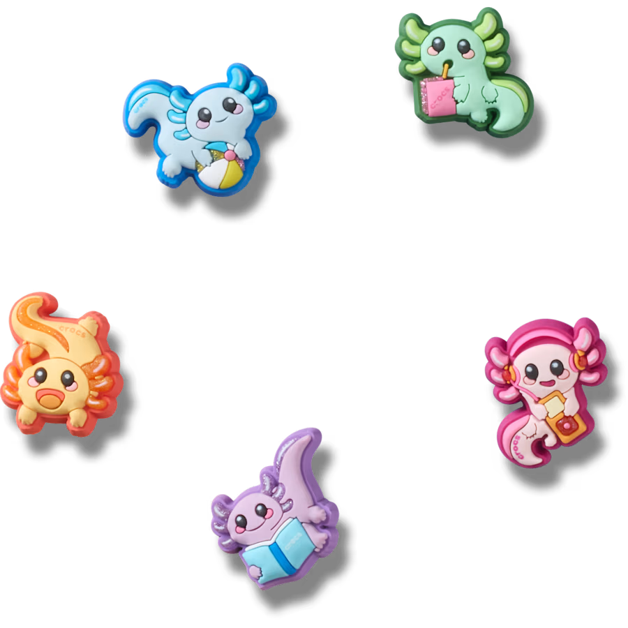 Crocs - Ensemble de 5 breloques Tiny Axolotls