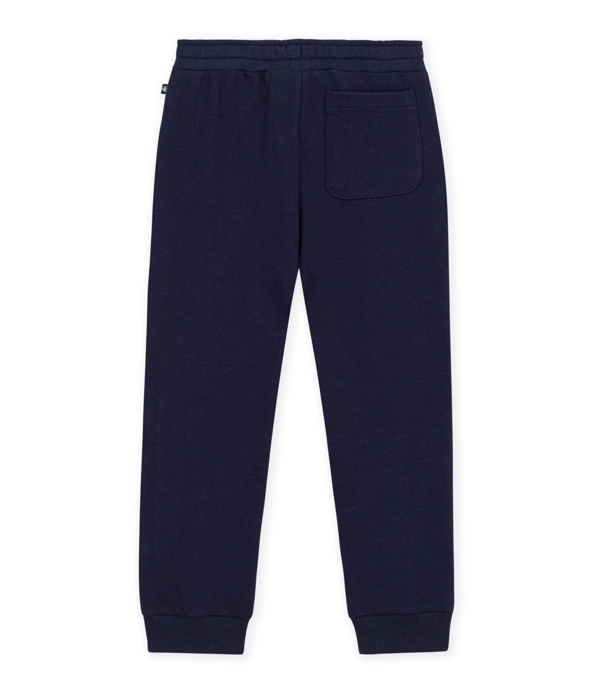 Petit Bateau - Plain cotton jogging pants for children