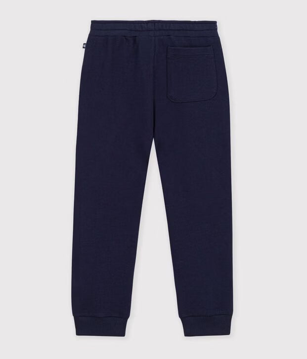 Petit Bateau - Plain cotton jogging pants for children