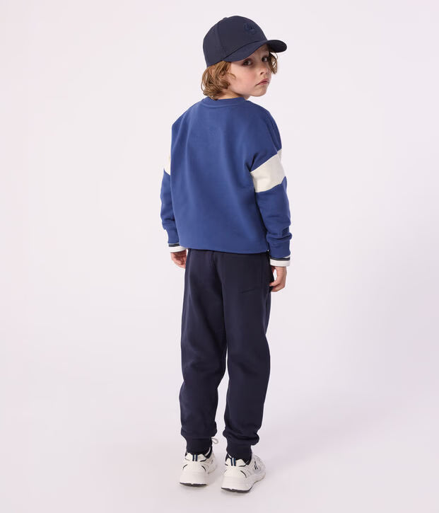 Petit Bateau - Plain cotton jogging pants for children